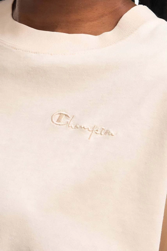 beige Champion cotton t-shirt