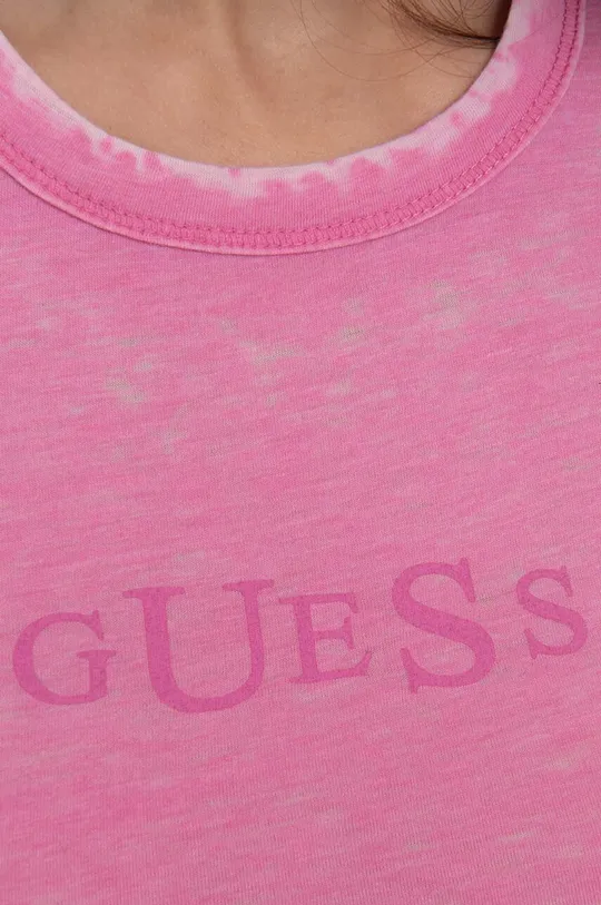 ροζ Μπλουζάκι Guess Guess Classic Logo Baby Tee W2BP00KBAX0