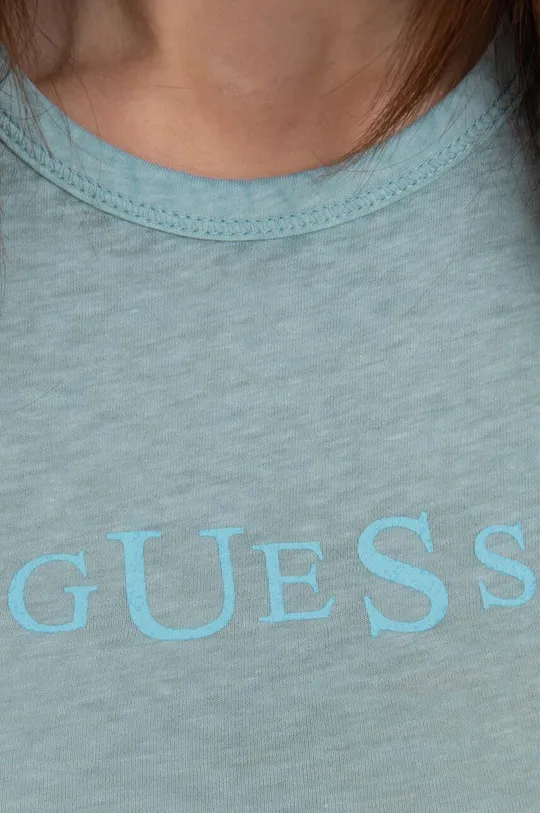plava Majica kratkih rukava Guess Classic Logo Baby Tee