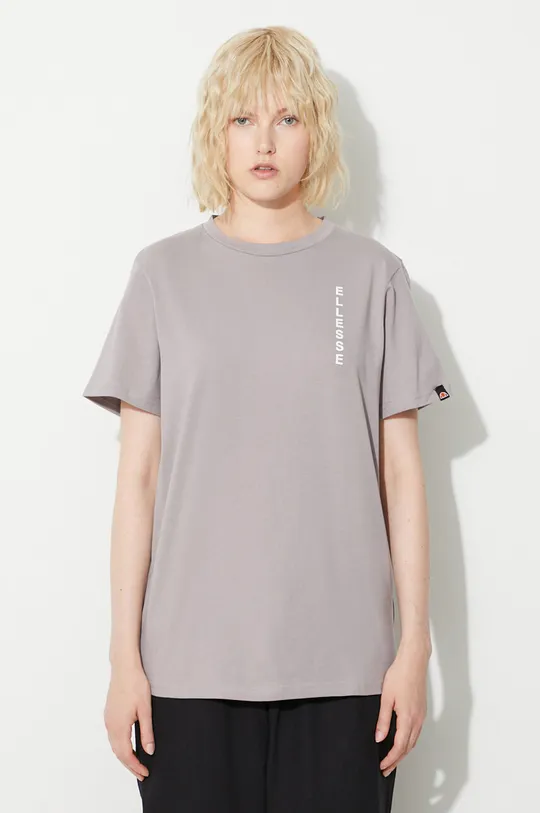 γκρί Βαμβακερό μπλουζάκι Ellesse Γυναικεία