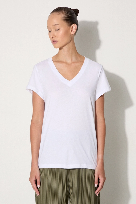 Samsoe Samsoe cotton t-shirt plain white F00012028