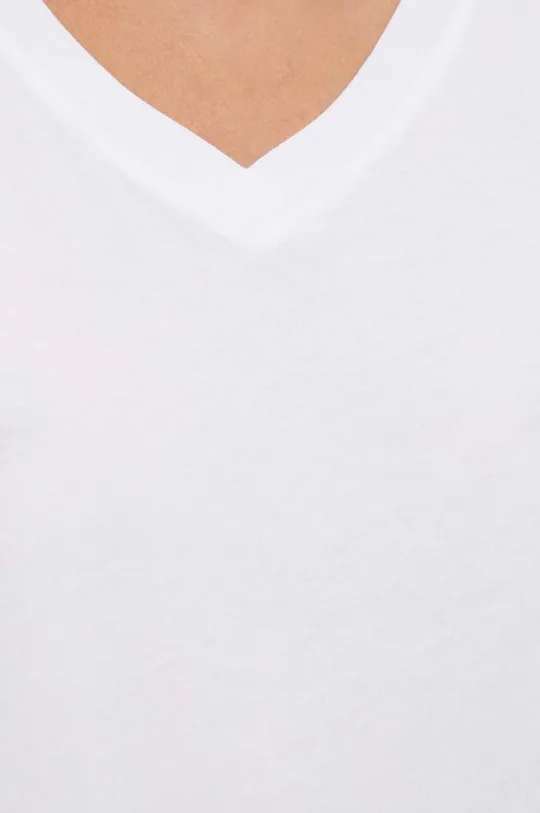 білий Бавовняна футболка Samsoe Samsoe