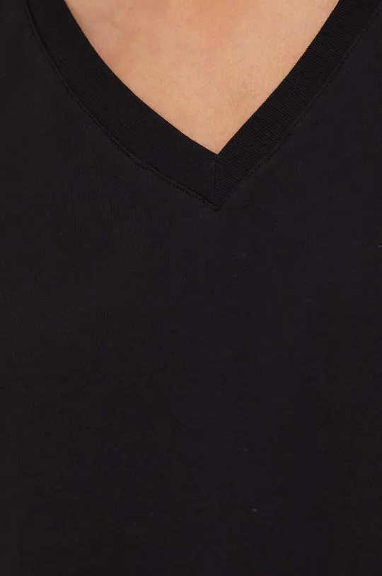μαύρο Βαμβακερό μπλουζάκι Samsoe Samsoe