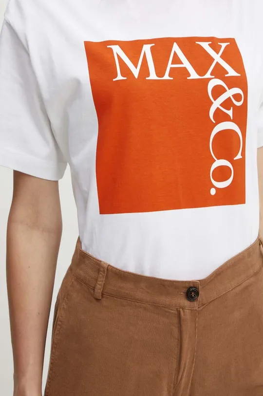 білий Бавовняна футболка MAX&Co.