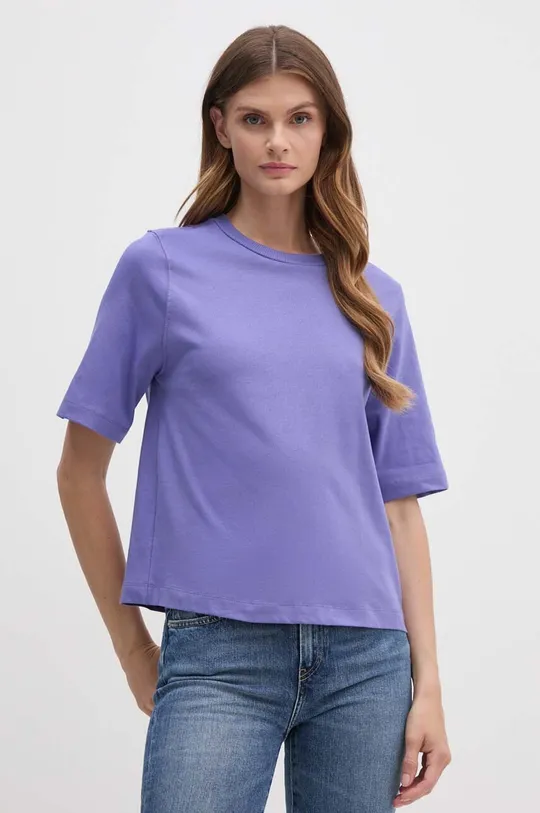 μωβ Βαμβακερό μπλουζάκι United Colors of Benetton Γυναικεία