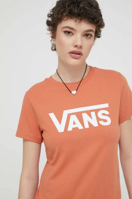помаранчевий Бавовняна футболка Vans