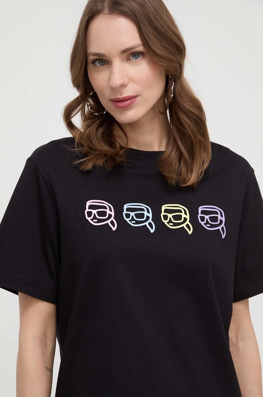 Karl Lagerfeld t-shirt bawełniany czarny