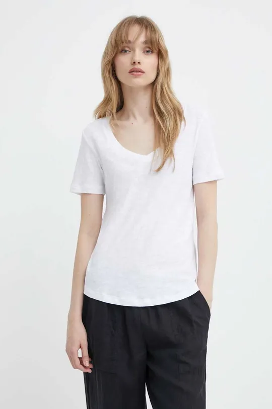 biały Marc O'Polo t-shirt bawełniany Damski