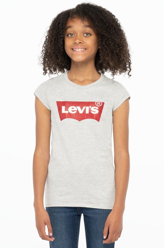 szary Levi's T-shirt dziecięcy Dziewczęcy