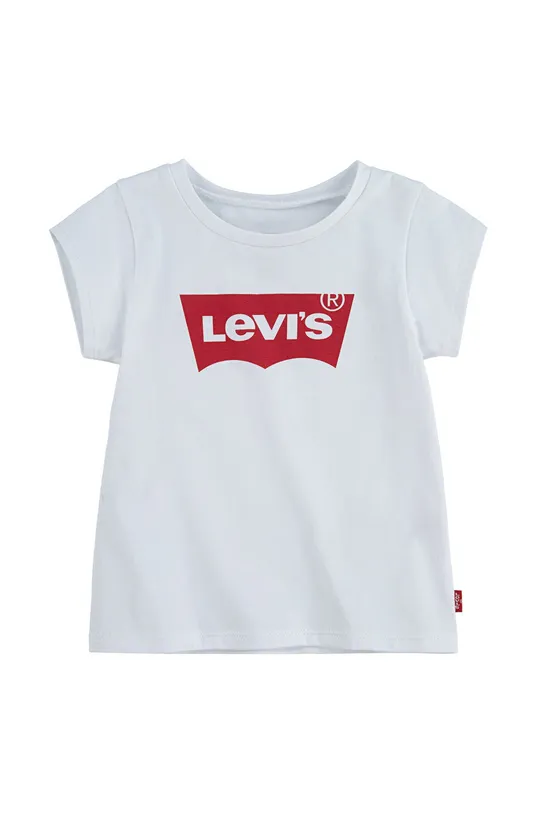 biały Levi's T-shirt dziecięcy Dziewczęcy