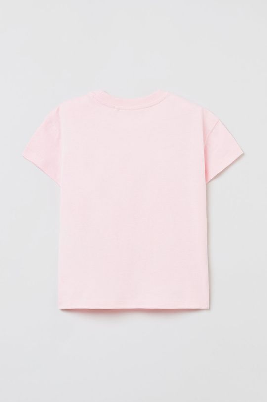 Dječja pamučna majica kratkih rukava OVS pastelno ružičasta