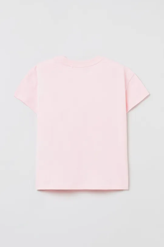 Detské bavlnené tričko OVS ružová