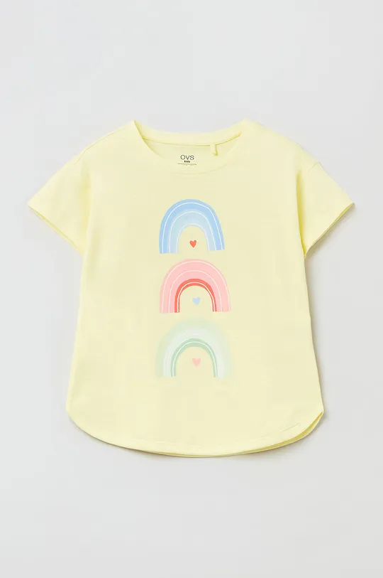 κίτρινο Παιδικό βαμβακερό μπλουζάκι OVS Για κορίτσια