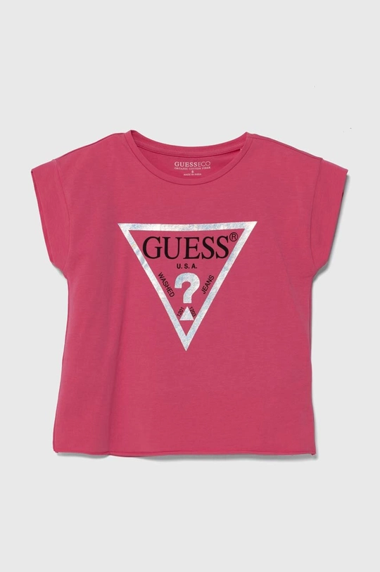 розовый Детская футболка Guess Для девочек