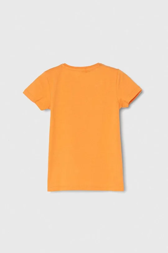 Guess t-shirt bawełniany pomarańczowy