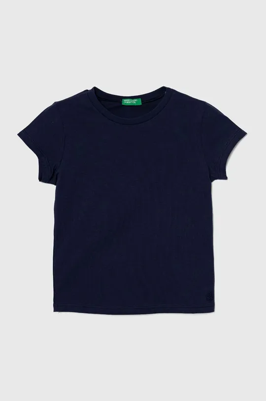 mornarsko modra Otroška bombažna kratka majica United Colors of Benetton Dekliški