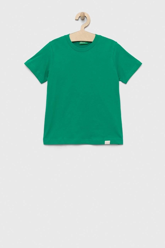 zielony United Colors of Benetton t-shirt bawełniany dziecięcy Dziecięcy