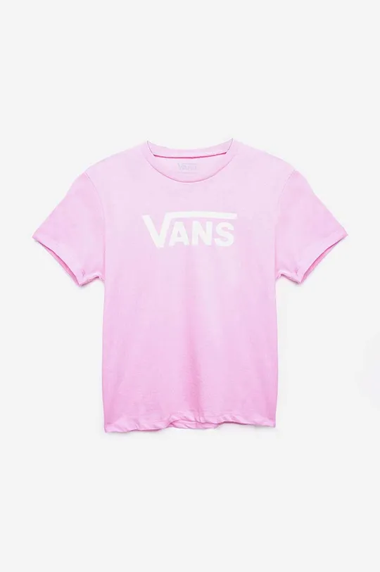 рожевий Дитяча бавовняна футболка Vans Дитячий