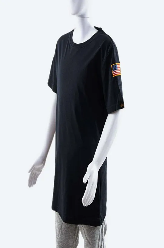 μαύρο Παιδικό βαμβακερό μπλουζάκι Alpha Industries x NASA Παιδικά
