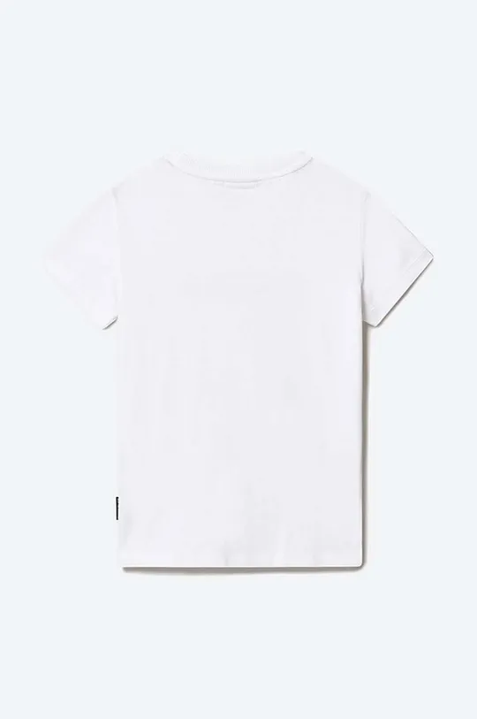 Παιδικό βαμβακερό μπλουζάκι Napapijri S-Box Ss λευκό