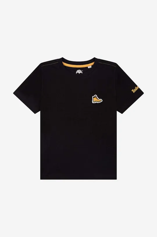 črna Otroška bombažna kratka majica Timberland Short Sleeves Tee-shirt Otroški