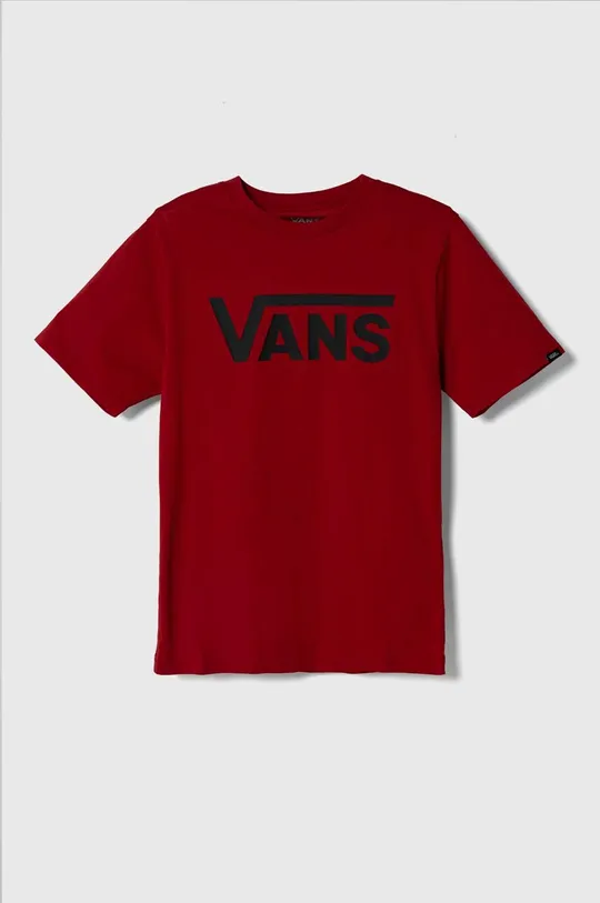κόκκινο Παιδικό βαμβακερό μπλουζάκι Vans Παιδικά