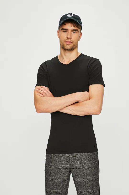 čierna Tommy Hilfiger - Pánske tričko (3-pak) Pánsky