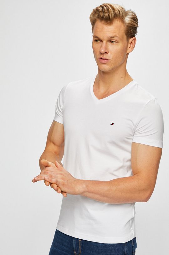 biały Tommy Hilfiger - T-shirt MW0MW02045
