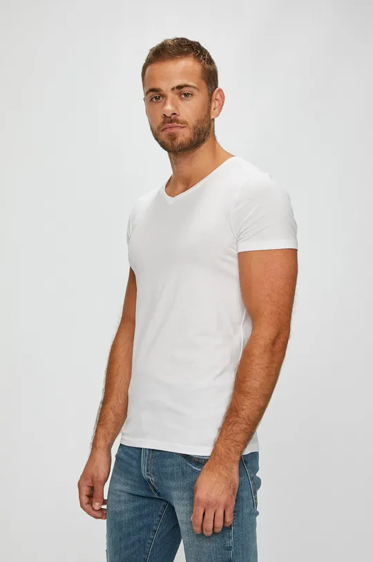 biały Guess Jeans - T-shirt (2-pack) Męski