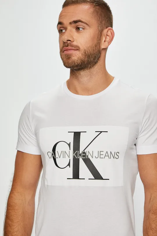 biela Calvin Klein Jeans - Pánske tričko