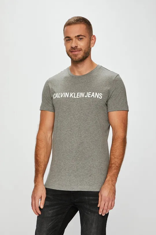 γκρί Calvin Klein Jeans - Μπλουζάκι