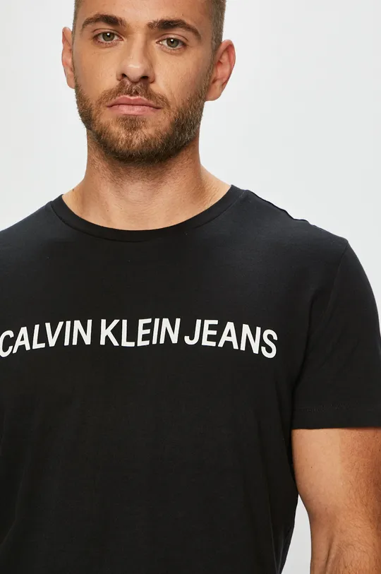 czarny Calvin Klein Jeans - T-shirt J30J307855