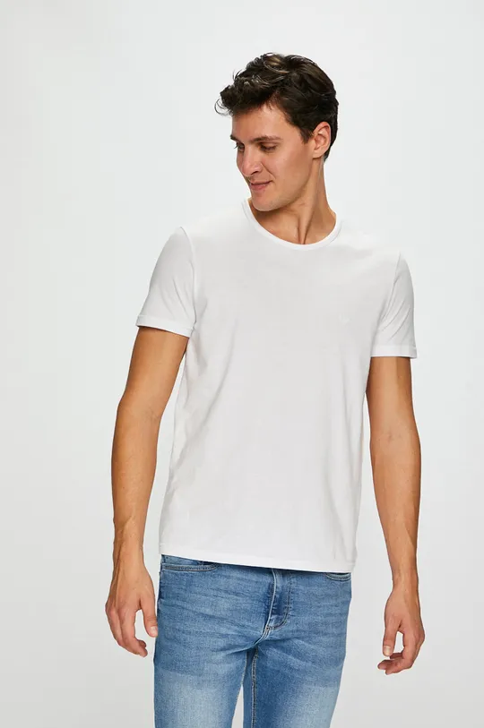 biały Emporio Armani - T-shirt (2-pack) 111647 Męski