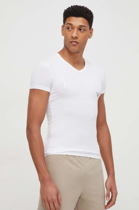 λευκό Μπλουζάκι lounge Emporio Armani Underwear Ανδρικά