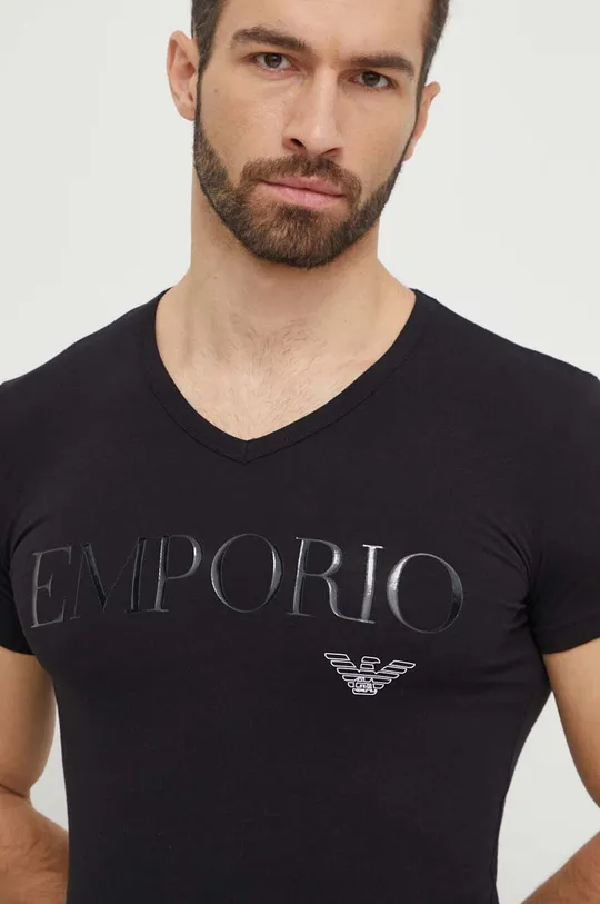 Μπλουζάκι lounge Emporio Armani Underwear μαύρο