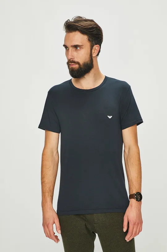 Emporio Armani - Pánske tričko (2-pak) tmavomodrá