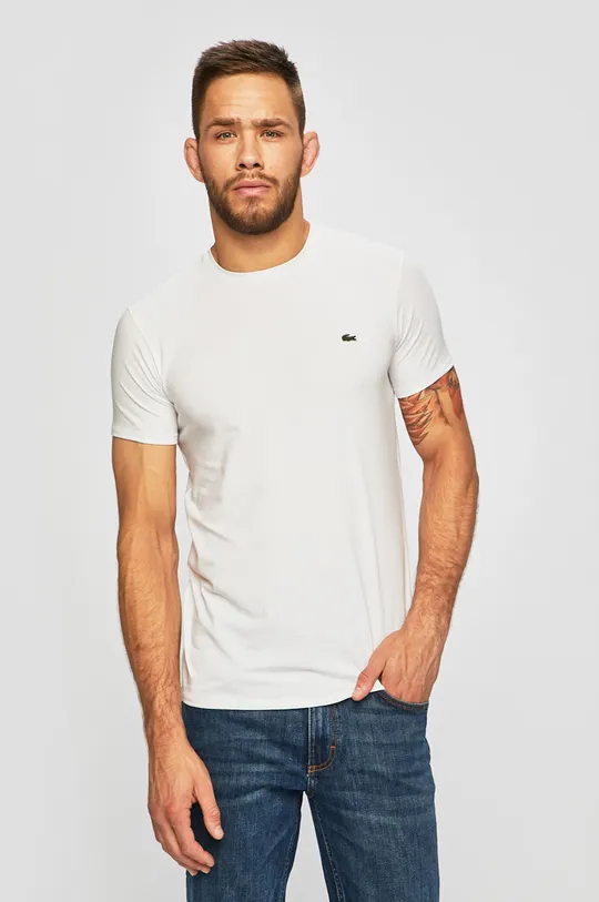 biały Lacoste - T-shirt TH0998 Męski