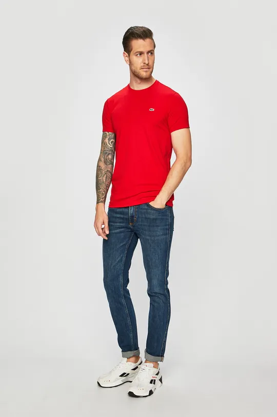 Lacoste - Pánske tričko červená
