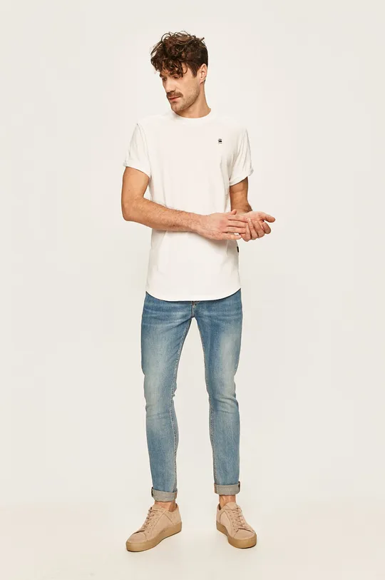 G-Star Raw t-shirt bawełniany D16396.B353 biały