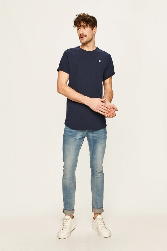 G-Star Raw t-shirt bawełniany D16396.B353 granatowy