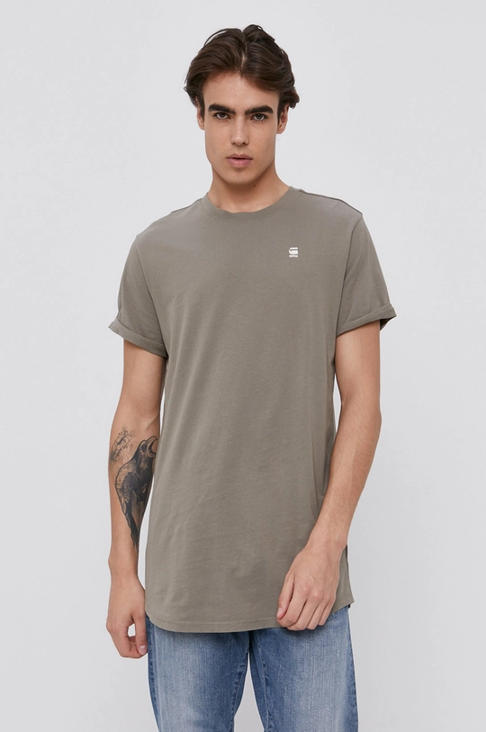 zielony G-Star Raw t-shirt bawełniany D16396.B353 Męski