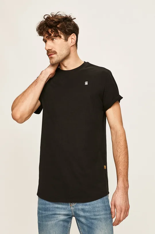 czarny G-Star Raw t-shirt bawełniany D16396.B353