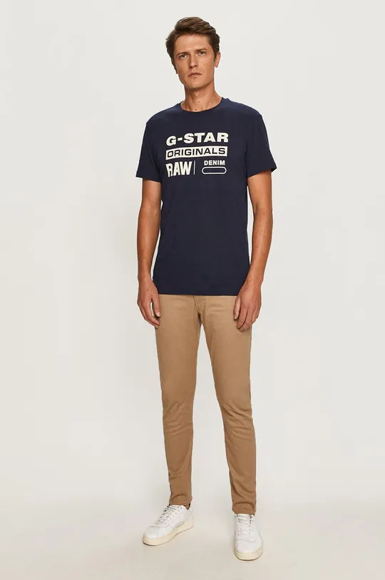 G-Star Raw - T-shirt D14143.336.6067 granatowy