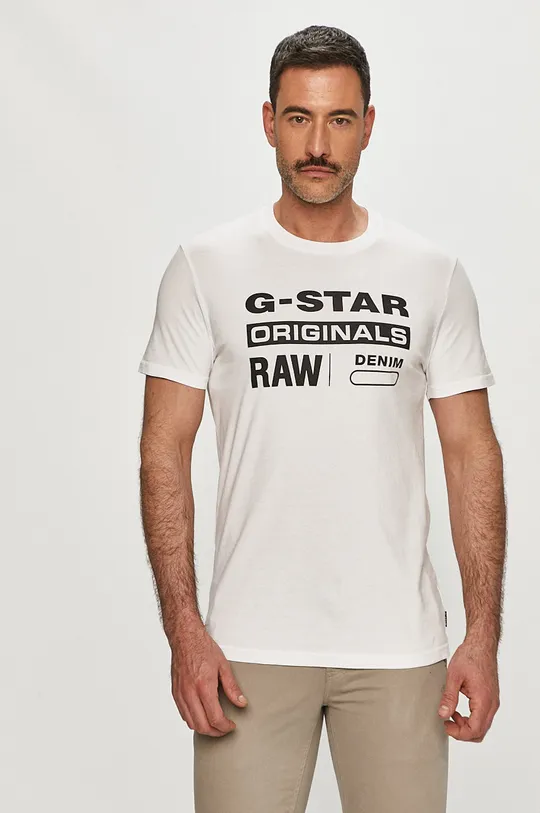 biały G-Star Raw - T-shirt D14143.336.110