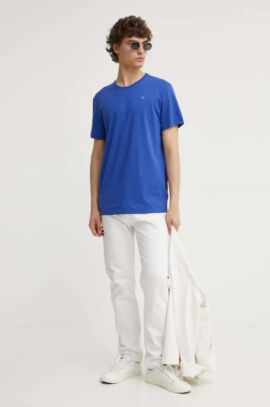 G-Star Raw t-shirt bawełniany niebieski