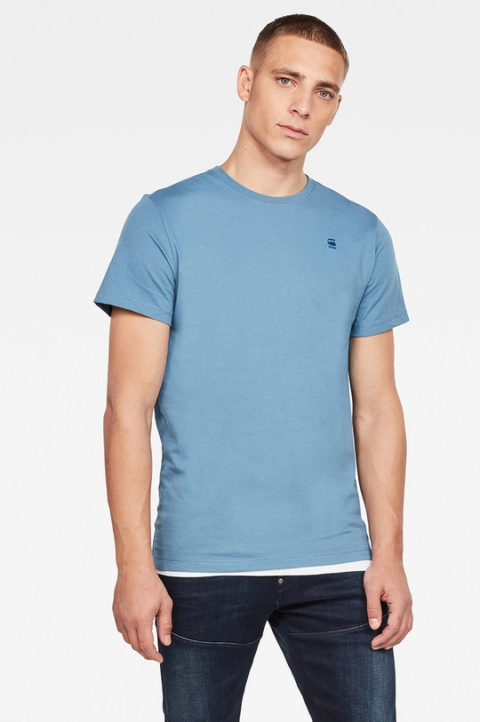 niebieski G-Star Raw t-shirt bawełniany Męski