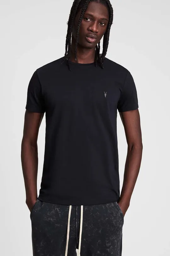 AllSaints - T-shirt Tonic SS Crew fekete