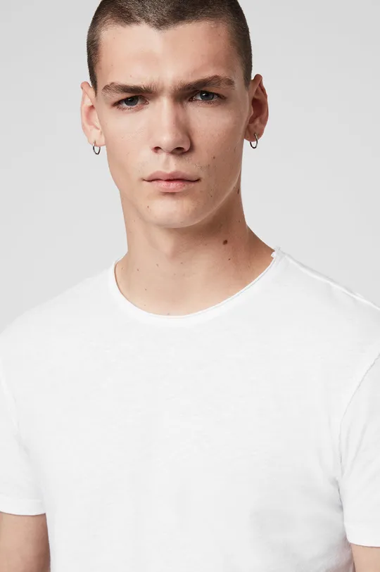 AllSaints – T-shirt FIGURE CREW biały