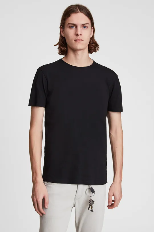 fekete AllSaints - T-shirt Figure Crew Férfi