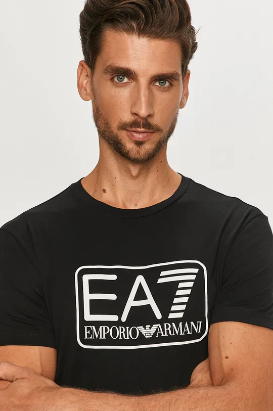 čierna EA7 Emporio Armani - Tričko Pánsky